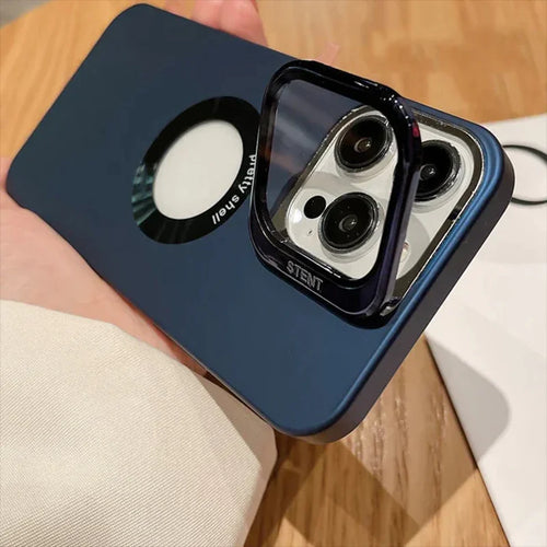 Casing Ponsel Magnetik Seri iPhone dengan Dudukan Lensa