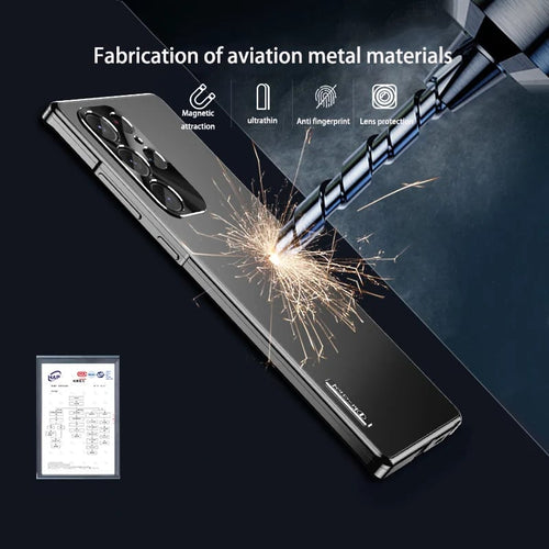 BARU Metal Frame Magnetic Matte Case Cover untuk Samsung